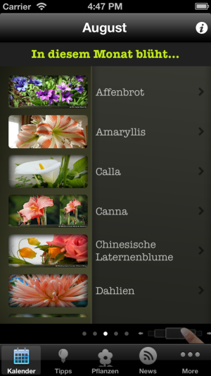 : BLOG :: Gartenkalender-App - neue Version 2.0 der beliebten iPhone-App :